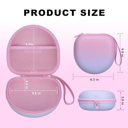 Kids Headphone Case for Candy Bila/Acer Gradient Pink(Case Only) | for iClever BTH12 HS19 BTH20 BT22/JBL junior 320/JoySpark/ADOOPE/Voopwink/MIDOLA/EarFun/IMYB/noot Products Kids Headphones - color: Gradient Pink