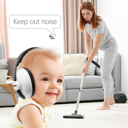 BBTKCARE Baby Headphones Noise Cancelling Headphones for Babies for 3 Months to 3 Years - white - color: White