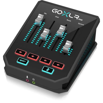 TC Helicon GoXLR MINI Online Broadcast Mixer with USB/Audio Interface and Midas Preamp, Officially Supported on Windows | MIDAS preamps with USB connectivity, XLR input and 1/8" mini phone for gaming, streaming and podcasting