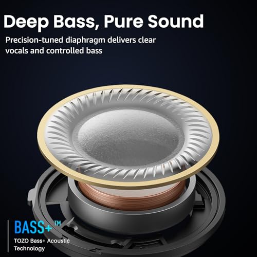 TOZO A1 Wireless Earbuds Bluetooth 5.3 Light Weight in Ear Headphones | IPX5 Waterproof, 2 Mics for AI Calls, Immersive Premium Sound Bass Ear buds with Charging Case, 32 Presets EQ via TOZO App - color: Blue