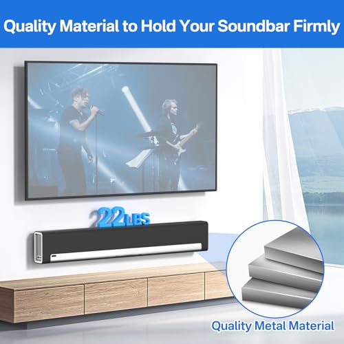 notiela Heavy-Duty Soundbar Wall Mount for Sonos Playbar Wall Mount Bracket for Space Saving - Durable Metal Mounting Bracket for Sonos Playbar Mount Under or Above TV Easy to Install - style: Heavy-duty Mount for Sonos Playbar