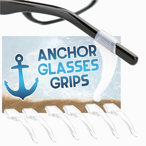 3 Pack - Sunglasses Retainer Anti-Slip Glasses Grip Ear Hook Eyeglasses Anti-Slip Temple Tip Glasses Holder (Clear) - color: Clear