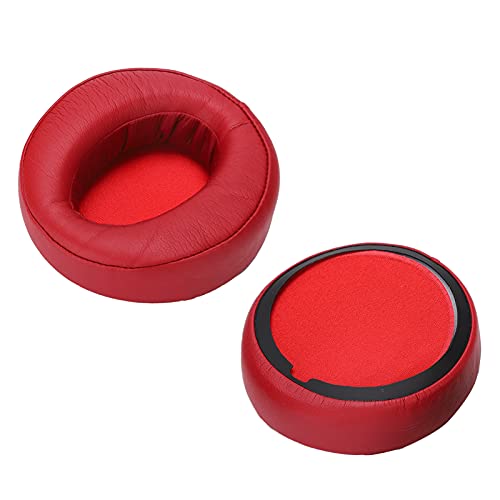 Replacement Ear Pads Cushion for Headset Headphone, Red Earpads with Soft Foam, Comfortable Fit Compatible with Most Over Ear Headphones - color: Red