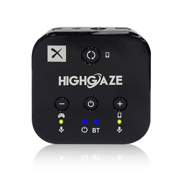 Bluetooth Chat & Play Audio Mixer Accessory for Switch 2 Game Streaming with Smartphone & PS4 PS5 or Xbox, Discord, Voice call to Headset with aptX Audio, Adjust Game Volume Balance