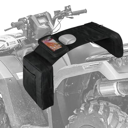 MYDAYS ATV Saddle Bag,Cargo Tank Phone Bag Storage Luggage for ATV UTV Snowmobile Motorcycle (Black1) - color: Black1