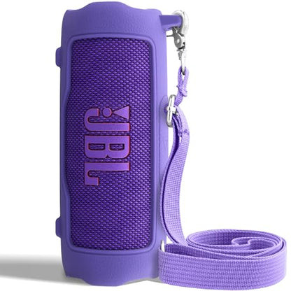 Silicone Cover for JBL Flip 7 Portable Bluetooth Speaker | Scratch-resistant, Unhindered Sound, Silicone Construction, Portable Carrying Silicone Cover, Purple Silicone Cover - color: Purple Cover