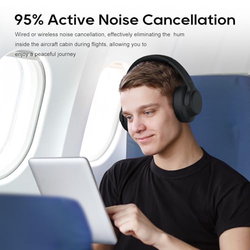 Srhythm NiceComfort 15 (2nd Gen) Hybrid Noise Cancelling Wireless Headphones,Bluetooth 6.0,with Low Latency,Spatial Audio,ENC,120Hrs