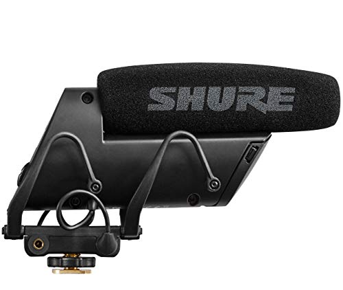 Shure VP83F LensHopper Camera-Mounted Condenser Shotgun Microphone with Integrated Digital Flash Recording - Windscreen, Superior RF Immunity, Backlit LCD, 5-Position Joystick, Rycote Lyre Shock Mount - style: Integrated Flash