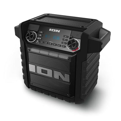 ION Tailgater Classic Portable Bluetooth Outdoor Speaker, Black | Water Resistant, Rechargeable Battery, Radio, USB Charging, Stereo Linking, App Control, for Parties and Outdoor Events - style: Tailgater Classic - Black