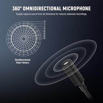 Neewer 3.5mm TRS Omnidirectional Condenser Microphone, Mic for Interviews and Content Creators, Compatible with DJI Wireless Mic Transmitters Compatible with Rode Wireless GO II 2 CM28, CM7 - style: CM7 Mic