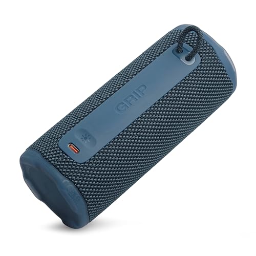 JBL Grip Portable Bluetooth Speaker, Waterproof, Ambient Light - Blue | Up to 14 Hr Playtime, AI Sound Boost, IP68 Waterproof And Dustproof, Drop-Proof, App Control, Ideal For Outdoor And Travel - color: Blue