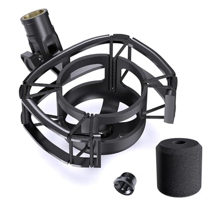 Custom Built Shock Mount for HyperX SoloCast & Razer Seiren Mini Microphone | Elastic Anti-Vibration Suspension, Holder Clip for Mics and Stands, Shock Mount for HyperX SoloCast & Razer Seiren Mini - size: HyperX SoloCast Shock Mount
