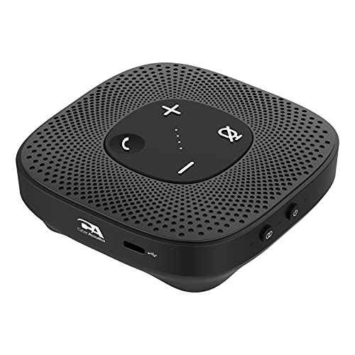 Cyber Acoustics Conference Speakerphone (SP-2000) - USB and Bluetooth, Advanced DSP with 360 Degree Noise Cancelling Microphone with 3m Range, 66 Ft BT Wireless Range | Great for Conference Calls, 66ft Wireless Range, 12-Hour Battery Life, Full Duplex Aud