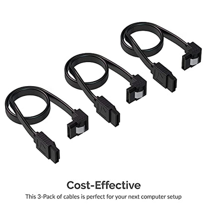 SABRENT USB 3.0 to SSD / 2.5-Inch SATA I/II/IIIHard Drive Adapter + 3 Pack - 20-Inch SATA III (6 Gbit/s) Right Angle Data Cable with Locking Latch