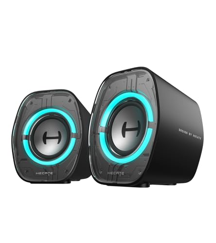 Edifier G1000 II Desktop Computer Speakers for Gaming, 2.5" Full-Range Driver & Enhanced Bass, Bluetooth 5.4 USB-C AUX, 9 Dynamic RGB Lighting Modes for PC - Black | 2.5" Full-Range Driver & Enhanced Bass, Bluetooth 5.4, 9 Dynamic RGB Lighting Modes for P