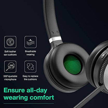 Yealink WH66 Dual Teams Wireless Noise Canceling Headset - Headset Works with USB Enabled Computers, Desk Phones and Softphones Also Connects to Cell Phones with Bluetooth. - color: Black, style: Modern