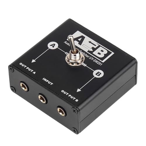 Portable 3.5mm Sound Selectors Switching 1 in 2 Out Multiple Device Connection for Studio Applications Passive Sound Switching Box
