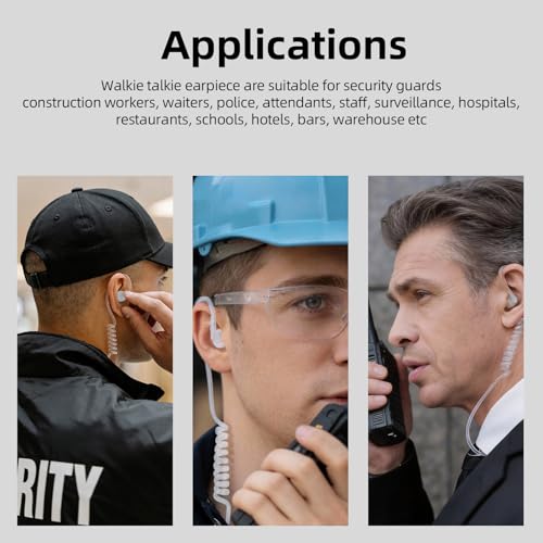BAOFENG Walkie Talkies Earpiece with Mic,Comfortable Acoustic Tube(2 Pack) | 3.5mm Jack K-type interface Radio Earpiece,2-Pin Headset with Mic,Compatible with BF-888S,RT22,UV-5R Two Way Radio