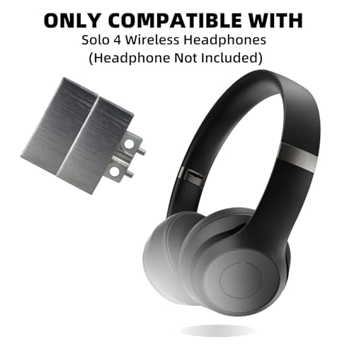 Solo4 Metal Folding Hinge Clip Pin Repair Kit for Beats Solo4 Headphone | Sturdy metal folding hinge set with clip and pin,easy installation to repair broken folding parts of Beats Solo4 headsets - color: Matte Black