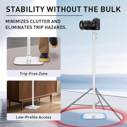 Ailight TS50 Camera Stand, 12.6 to 53.1 in Height, Universal 1/4" to 3/8" Screw Adapter with Swivel 360° Panoramic Ball Head, Light Stand Desk and Floor Mount for DSLR Cameras, Photograph Lights - size: TS5002