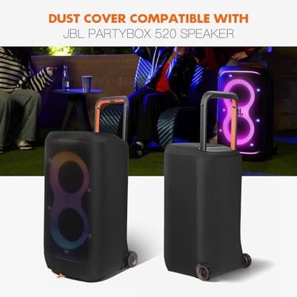 Speaker Cover Dust Case Compatible with JBL Partybox 520 Party Speaker | Stretch Fabric Dust Cover with Elastic Thread, Prevents Scratches, Dustproof, Easy to Move - size: For JBL Partybox 520