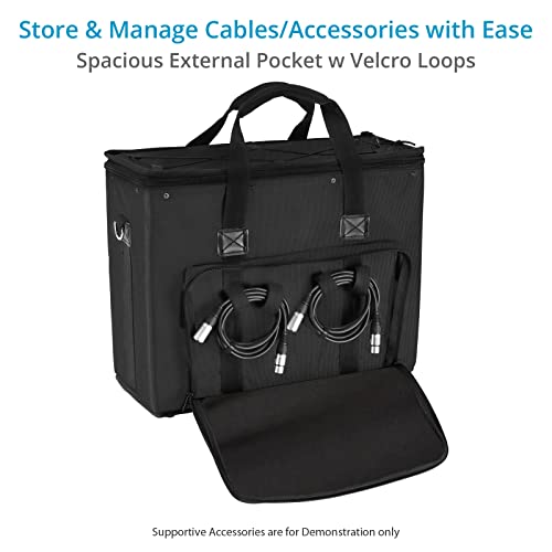 PROAIM Cube 4U Rack Bag for Sound Recordists, Soundmen, Musicians & Mixers. Professional Bag for Audio Systems, Wireless Microphone System, Field recording, Equalizers (BG-CB4U-01)