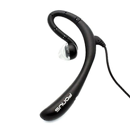 Wired Headset Mono Hands-Free Earphone 3.5mm Headphone Earpiece w Boom Mic Single Earbud [Black] for Verizon LG K20 V - Verizon LG K8 V - Verizon LG Lancet