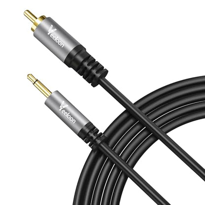 RCA to 3.5mm Mono Aux Audio Adapter Cable 10 FT, 1/8" inch Monaural Male to RCA Male Converter Cord, Gold-Plated Plug for Speakers, Subwoofer,Trigger Cable for Pre-Amp,TV - size: 10FT, style: 1/8 TS to RCA