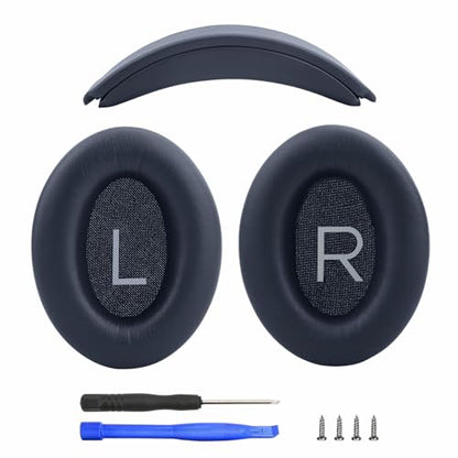 Ear Pads Replacement Headband Cushion Foam for Bose QuietComfort 35 45 (QC35 QC45) Headphones Accessories Easy to Install (Dark Blue) - color: Dark Blue