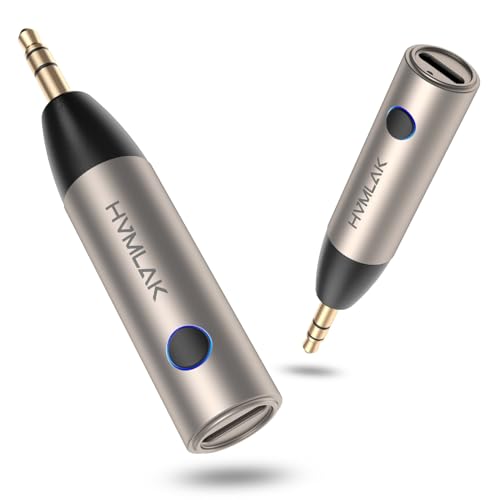 HVMLAK Link280 Bluetooth 5.4 Aux Car Audio Adapter Receiver, 1 Pack - color: Silver