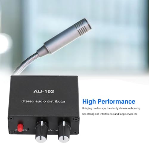 1 Input 2 Output 3.5mm Stereo Amplifier Stable Signal Sound Distributor Compact & Durable Sound Preamplifier DIY Audio Equipment