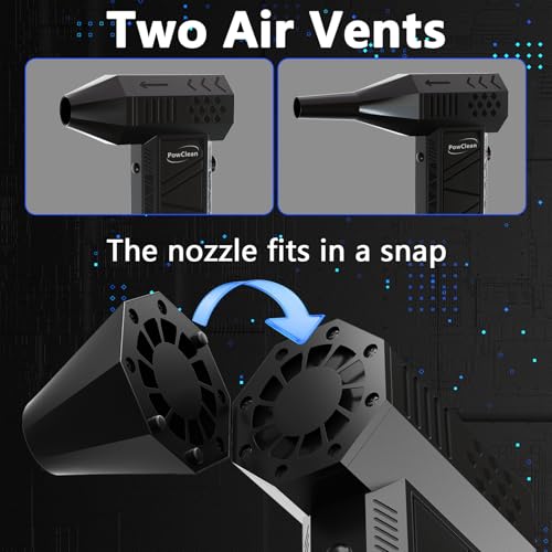 Compressed Air Duster, Electric Air Duster, Super Powerful 130000RPM Mini Air Blower Gun,Dust Blower for Computer Keyboard, Car Cleaning, Home, and Outdoor Use