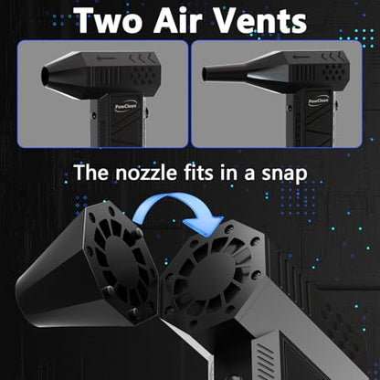 Compressed Air Duster, Electric Air Duster, Super Powerful 130000RPM Mini Air Blower Gun,Dust Blower for Computer Keyboard, Car Cleaning, Home, and Outdoor Use