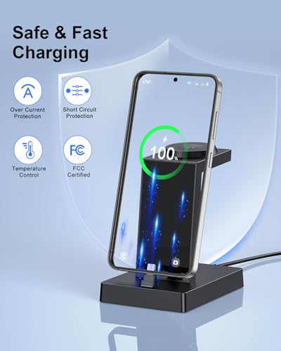 NANAMI 30W USB C 3 in 1 Charging Station for Samsung Devices | Android Devices Charging Station for Galaxy S26/S25/A37/A57/Z Flip8/Fold8, Galaxy Watch 8/7/6, Buds Pro, Not for Apple Watch