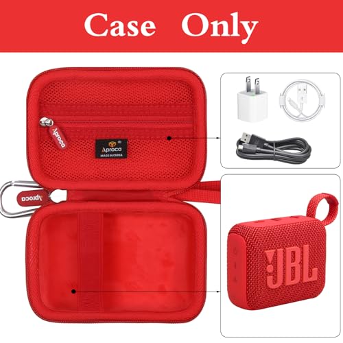 Case for JBL Go 4 / GO 5 / Go 3 Ultra Portable Speaker -Red (Case Only) - color: All Red