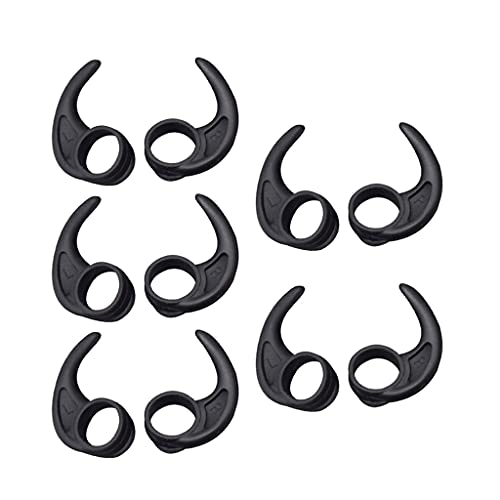 5 Pairs Silicone Earbud Hooks Earphone Sport Grips Flaps W-ings Adapters Eartips for in-Ear and Channel Headphones,Earbud Hooks - size: Medium
