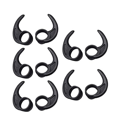 5 Pairs Silicone Earbud Hooks Earphone Sport Grips Flaps W-ings Adapters Eartips for in-Ear and Channel Headphones,Earbud Hooks - size: Medium