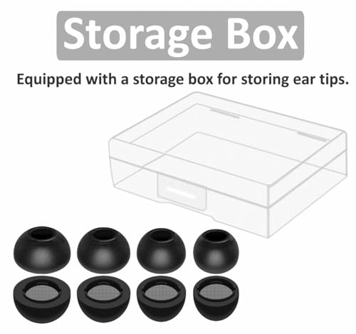 Galaxy Buds 3 Pro Memory Foam Tips Earbud, 4 Pairs Replacement Comfortable No Silicone Pain Noise Isolation Compatible with Samsung Galaxy Buds 3 Pro/Galaxy Buds 4 Pro - Black S/M/L/XL - size: S/M/L/XL