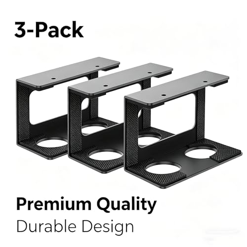 Under Desk Laptop Mount, Laptop Under Desk Mount 3 inches Tall Effective Space with Silicone Pad, Aluminum Under Desk Laptop Holder Rack for Laptop MacBook Dell OptiPlex PS4 & More