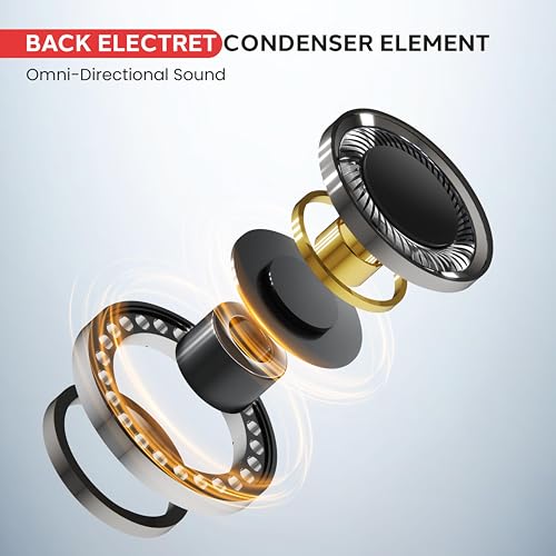 Pyle Double Over-Ear Microphone Headset - Professional Hands-Free Omnidirectional Wired Audio Boom Condenser Microphone Headset w/ 3.5mm / 1/4" Adapter, 1.2m Cable, and Windscreen.
