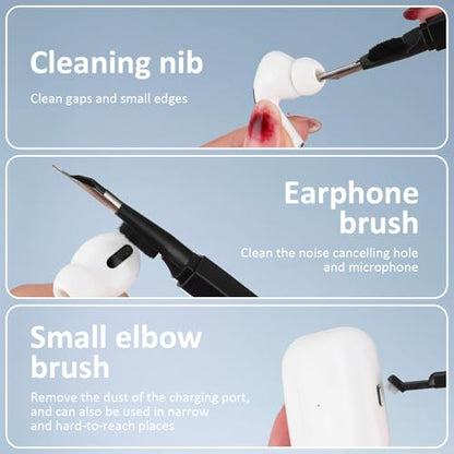 20-in-1 Electronics Cleaning Kit with Camera Lens and Headphone Brush for Laptops, Keyboards, and Electronic Devices – Black Set for Professional Device Maintenance
