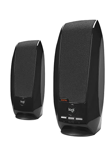 Logitech S150 USB Speakers with Digital Sound | Built-in volume and mute controls, 1.2W RMS power, plastic body, ideal for PC - size: 1-Pack
