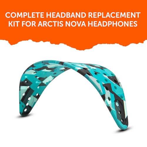 WC HeadbandZ Arctis Nova V2 - Upgraded Wide Silicone Headband Compatible with Arctis Nova Headsets by Wicked Cushions | Wider Weight-Distributing Design, Softer Flexible Silicone | Cyan Prism - color: Cyan Prism
