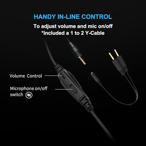FOXXRAY BA-68 Gaming Headset for PC, PS4, PS5, Xbox, Lightweight Over-Ear Headphone with mic, 50MM Dynamic Drivers, 3.5mm Audio Jack, Soft Memory Foam Cushion, Removable Microphone