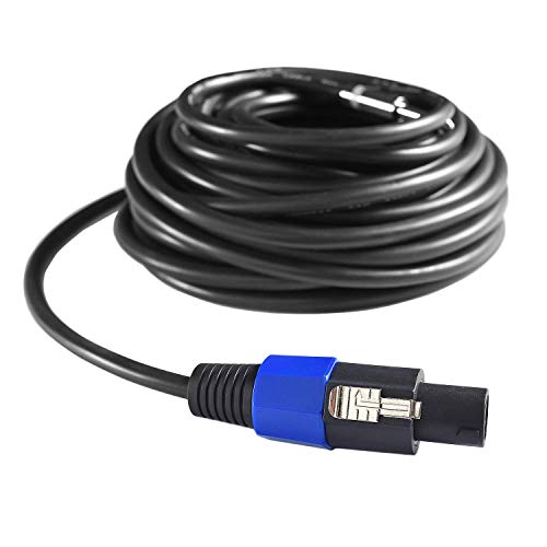 2Pcs 200ft Speakon to 1/4" TS Cable 12AWG Twist Lock Pro Audio Speaker Cord - size: 200Feet-2Pack(DEAL)