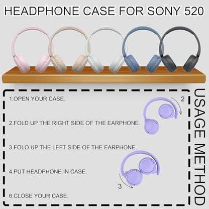 Hard Headphone Case for JBL Tune 510BT / 520BT Over-Ear Headphones, Black - color: BLACK