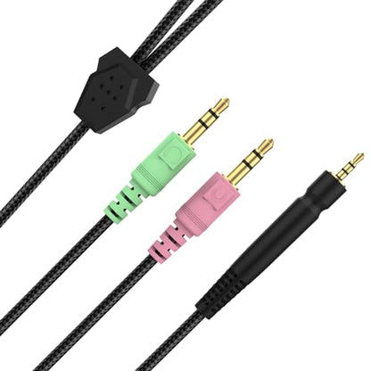 GSP 600 Cable for Sennheiser GAME ONE, GAME ZERO, PC 373D, GSP 670, GSP 500 | for GSP 350 Gaming Headset, PC, PS4, 6.6ft
