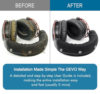 GVOEARS Premium Replacement Ear Pads for HyperX Cloud 1/2/3/Pro - Black | Also for Core/Alpha/Alpha S/Alpha Pro/Flight/Flight S/Stinger, CloudX Stinger Headset & More