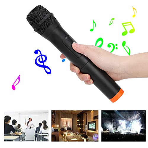 Microphone Handheld VHF Mic, Cordless Universal Microphone with USB Receiver, Multipurpose Microphone for Karaoke Church Speech Wedding Party Singing