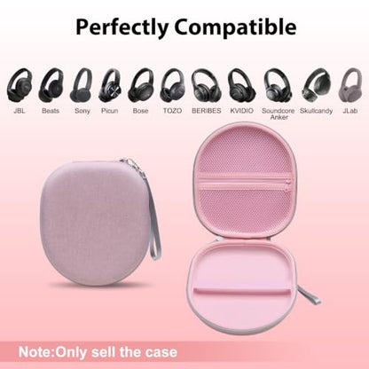 Headphone Headset Case Compatible with JBL Tune 510BT/Soundcore by Anker Life Q20 Q30/BERIBES/KVIDIO/Sony Wireless On-Ear Headphones, Pink - color: Pink